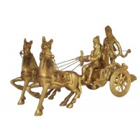 Brass Chariot Idol Lord Krishna
