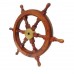 Wooden Ship Wheel Wall Hanging Showpiece